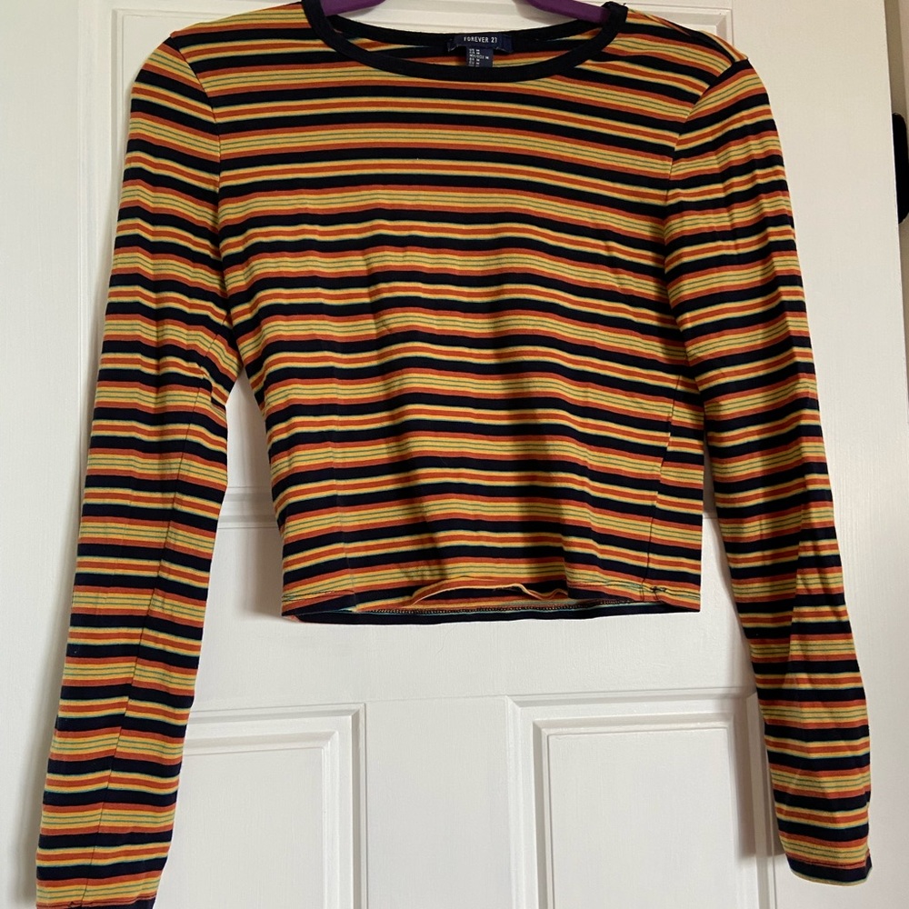 forever 21 long sleeve crop top